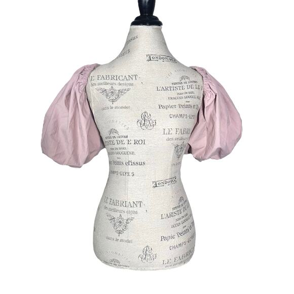 Maeve | Women | Blush Pink Puff Sleeve Shrug Bolero Top | One Size - Picture 2 of 12